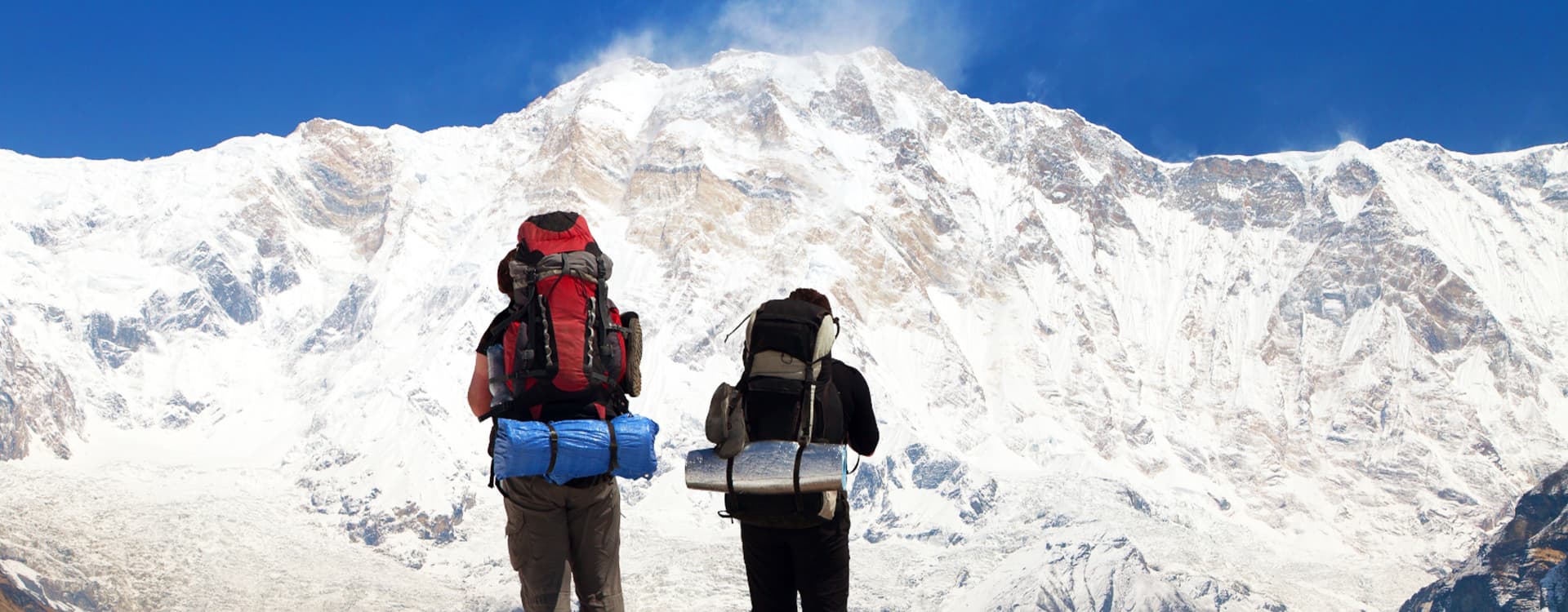 foreigner enjoying the scene of anapurna from base camp